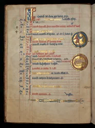 Ms 322 f.5v, październik, mężczyzna siejący, ilustracja z "De Brailes Psalter", ok. 1250 r.